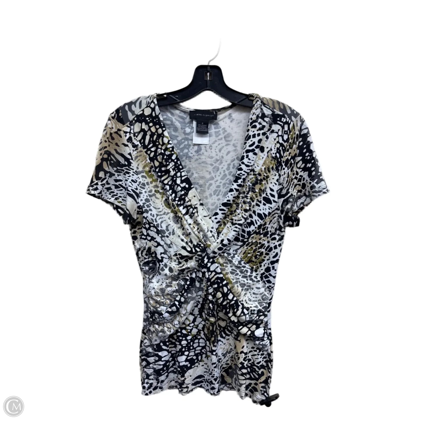 Top Short Sleeve By Cable And Gauge In Multi-colored, Size: S