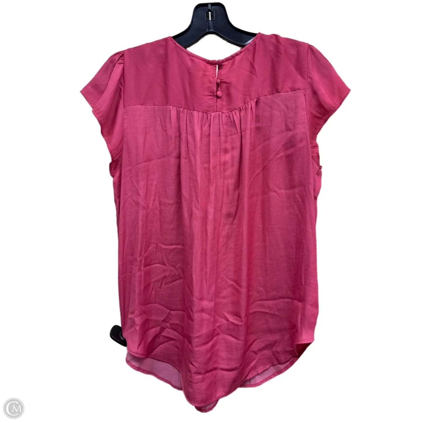 Top Short Sleeve By Loft In Pink, Size: Mp
