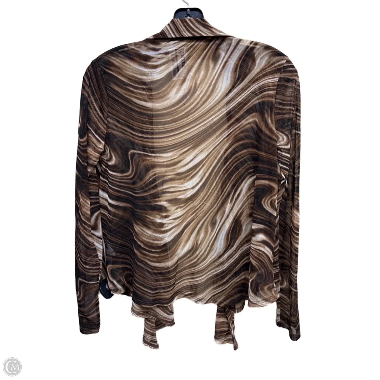 Top Long Sleeve By Timing In Brown, Size: S