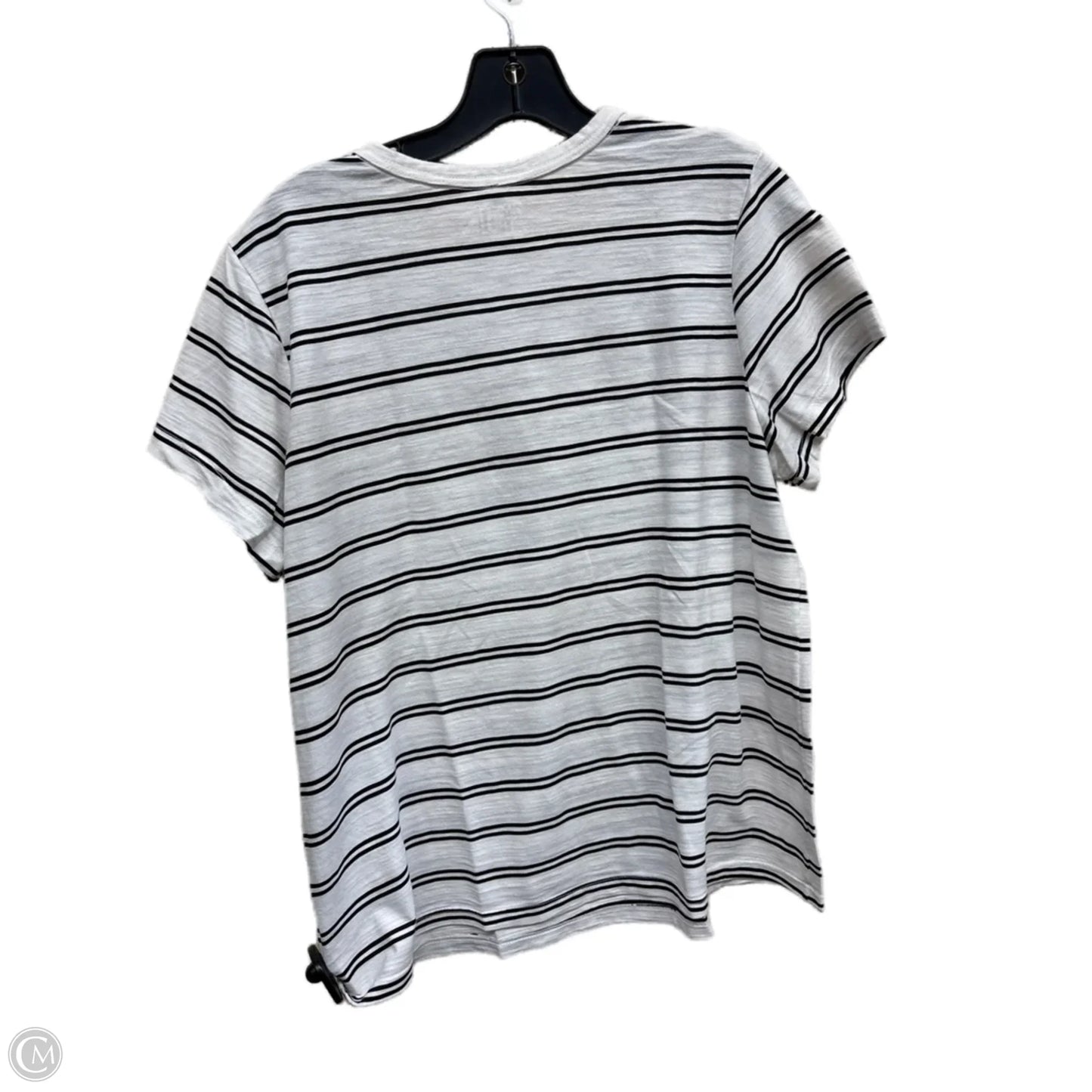 Top Short Sleeve By Time And Tru In Striped Pattern, Size: Xl