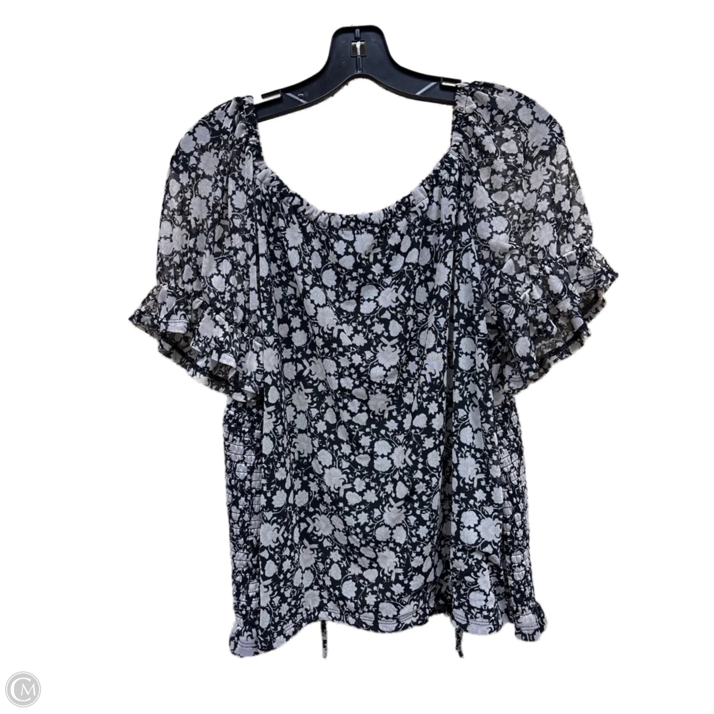 Top Short Sleeve By Clothes Mentor In Floral Print, Size: 2x