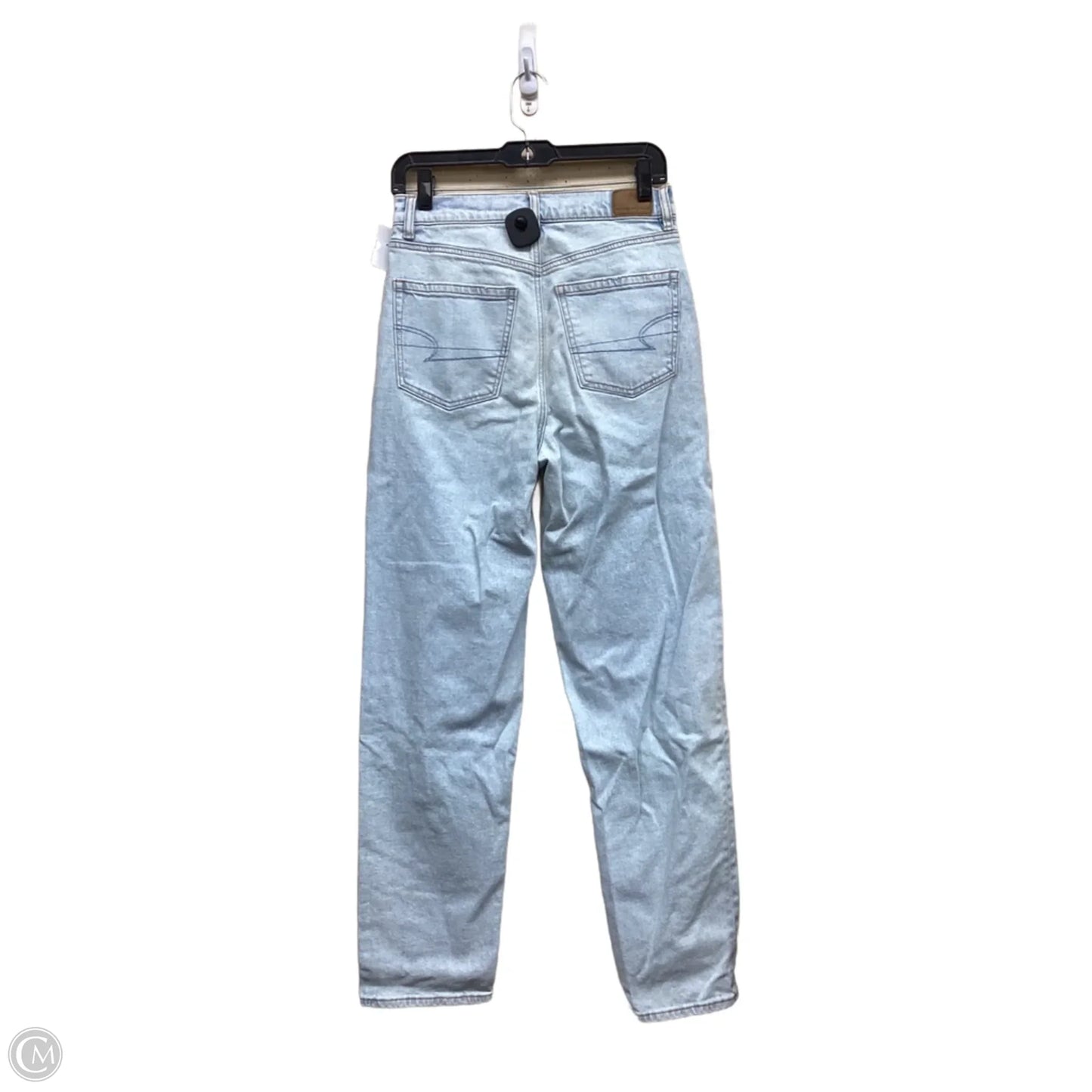 Jeans Straight By American Eagle In Blue Denim, Size: 4