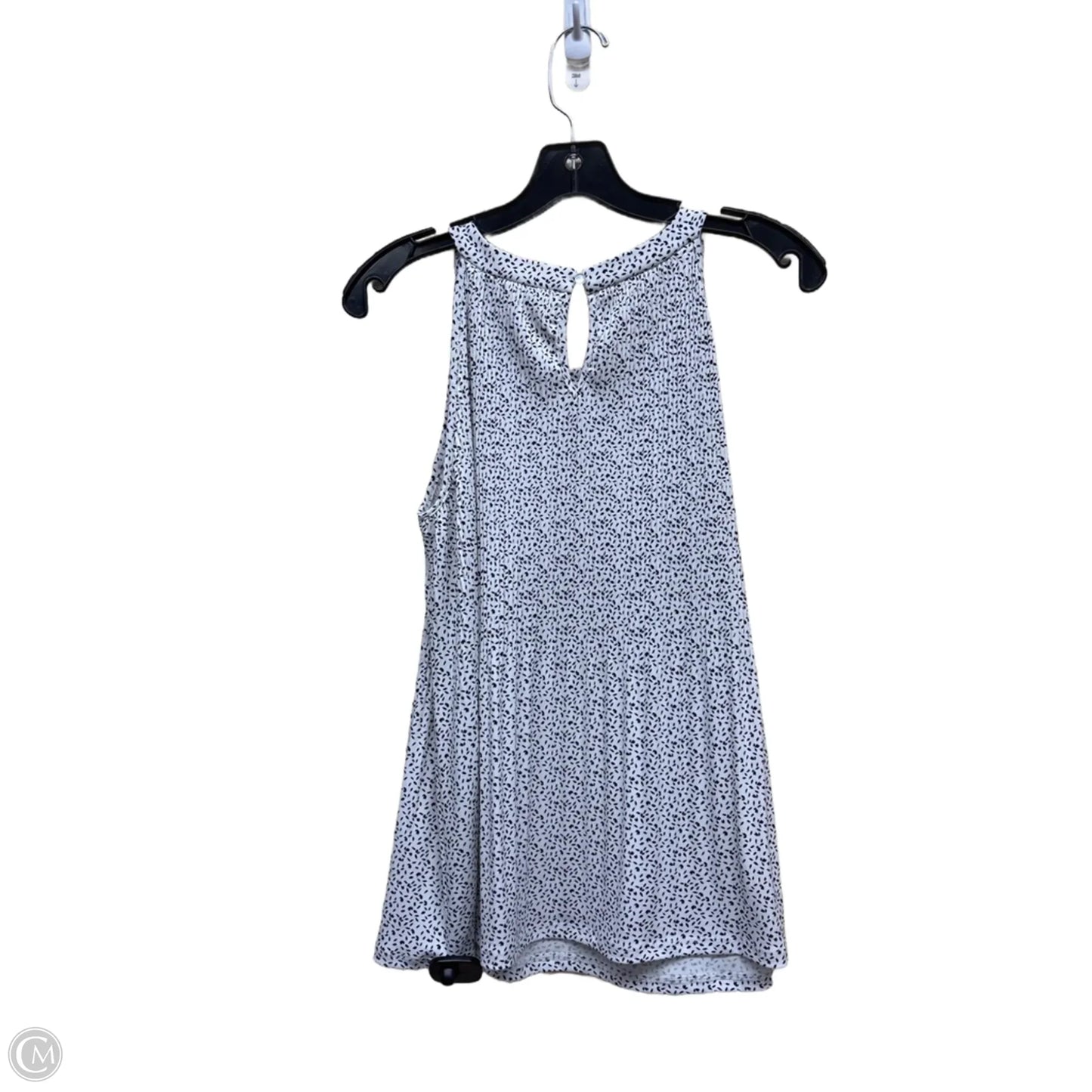 Top Sleeveless By Adrianna Papell In Black & White, Size: M
