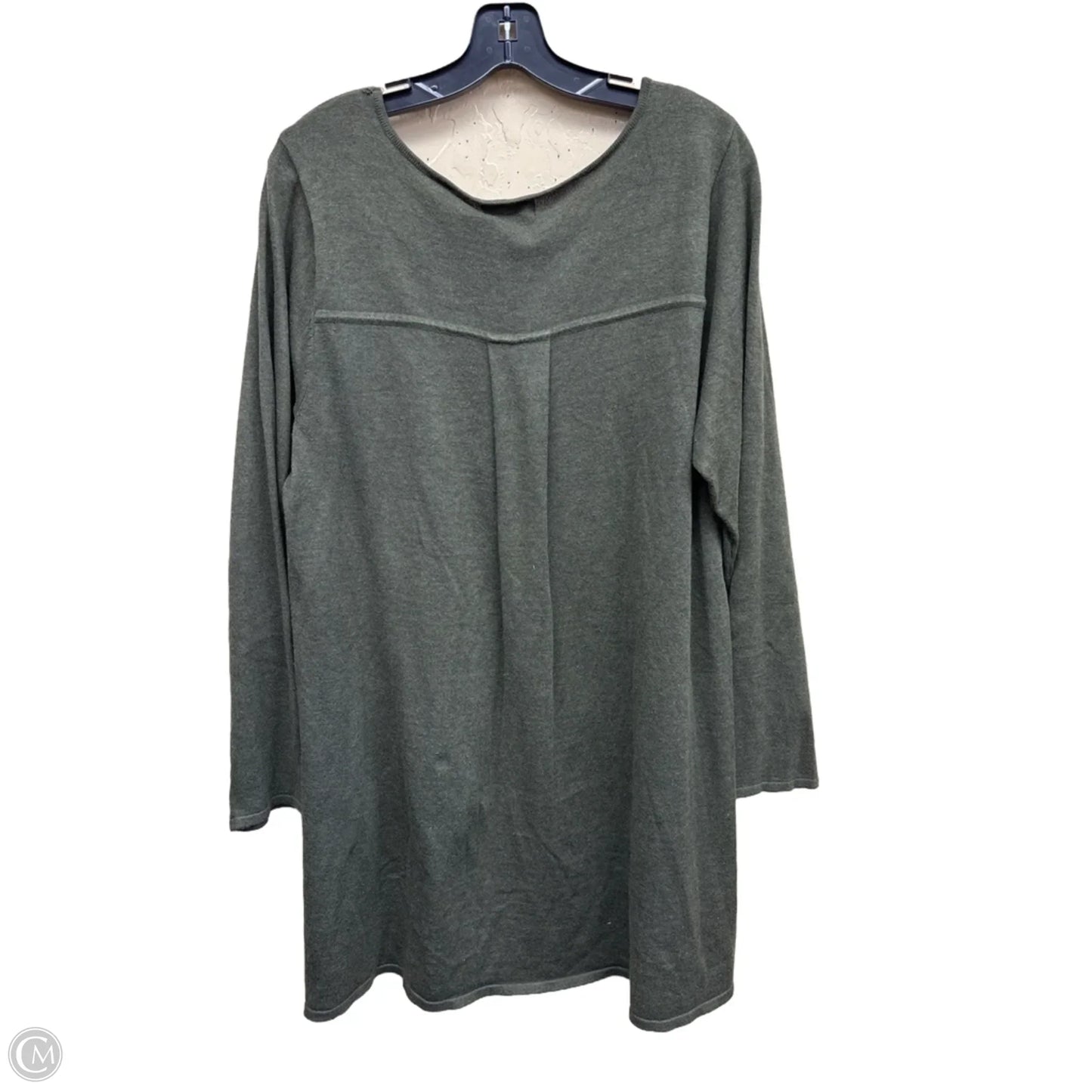 Top Long Sleeve By Tahari By Arthur Levine In Green, Size: 1x