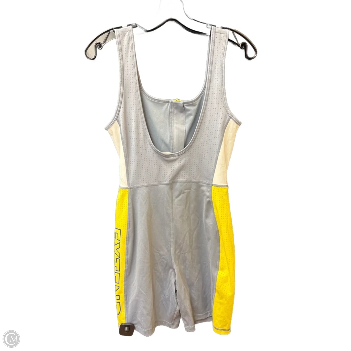 Athletic Dress By Fabletics In Grey & Yellow, Size: 0