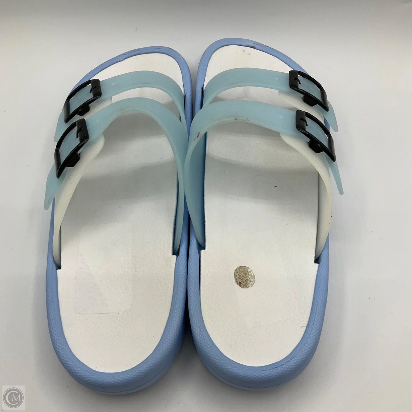 Sandals Flats By Clothes Mentor In Blue, Size: 7.5