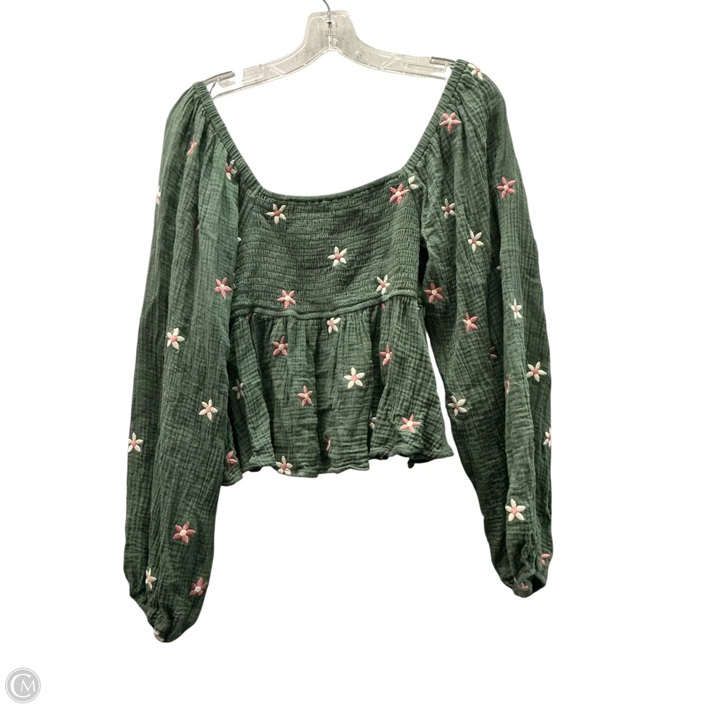 Top Long Sleeve By Altard State In Green, Size: M