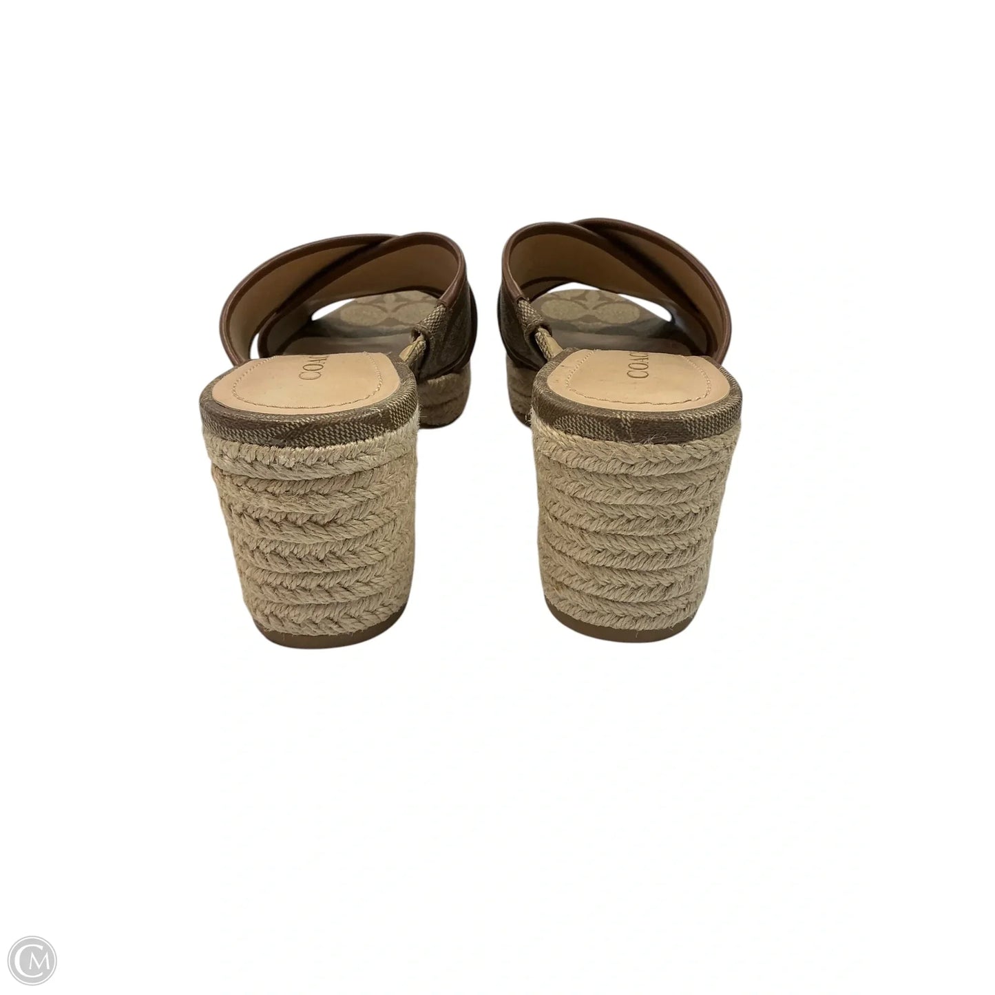 Sandals Designer By Coach In Brown, Size: 7