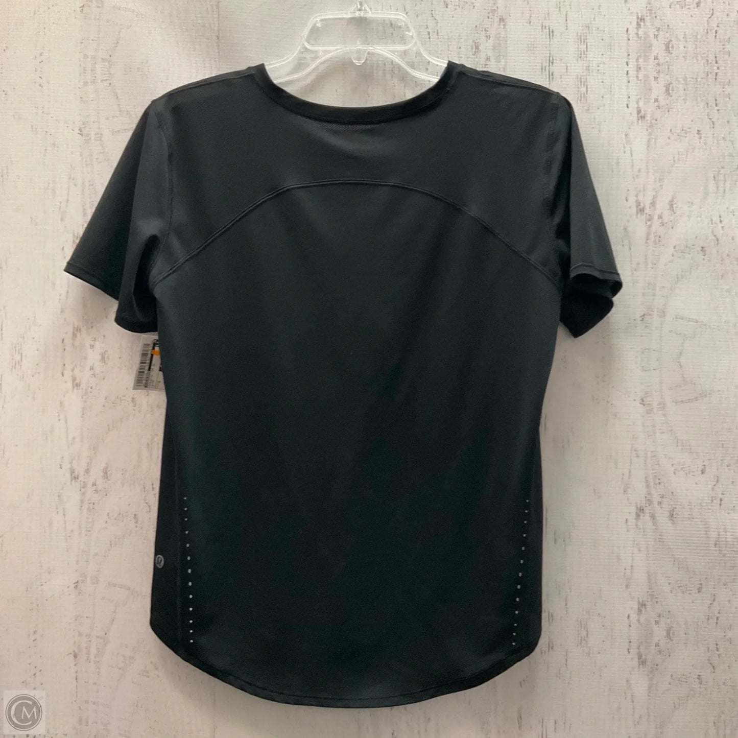 Athletic Top Short Sleeve By Lululemon In Black, Size: S
