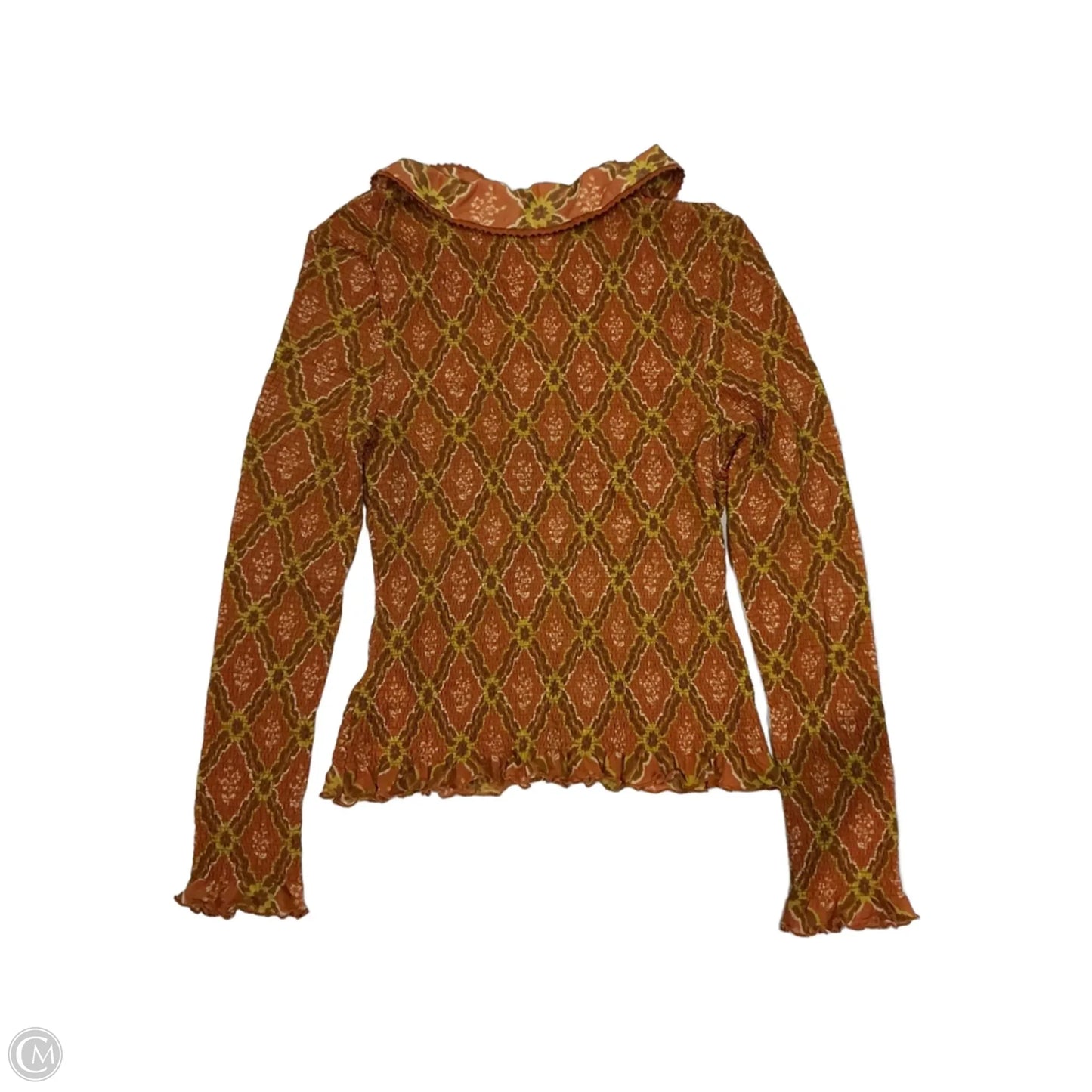 Top Long Sleeve By Free People In Brown, Size: M