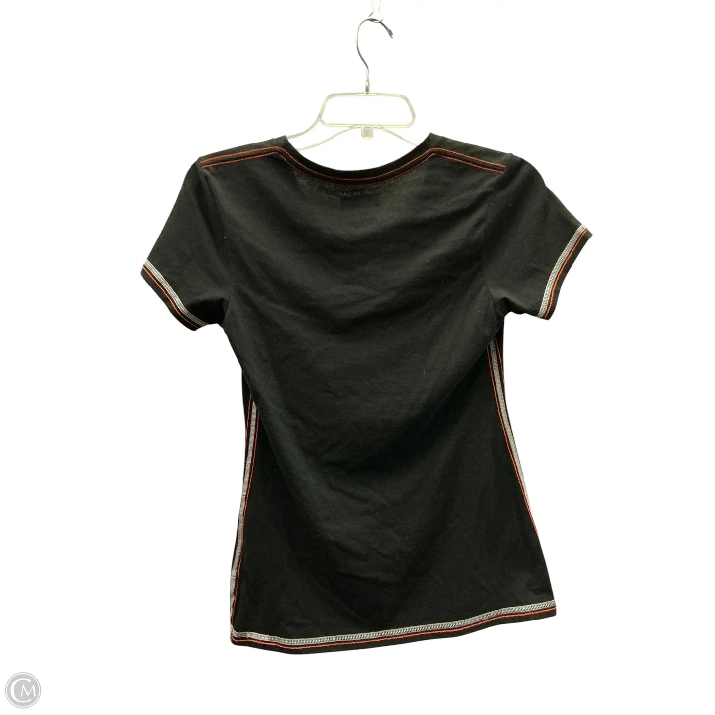 Athletic Top Short Sleeve By Nfl In Black, Size: S