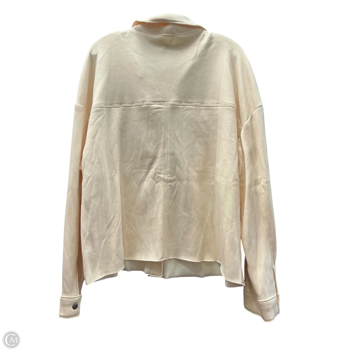 Jacket Shirt By Oddi In Cream, Size: 3x