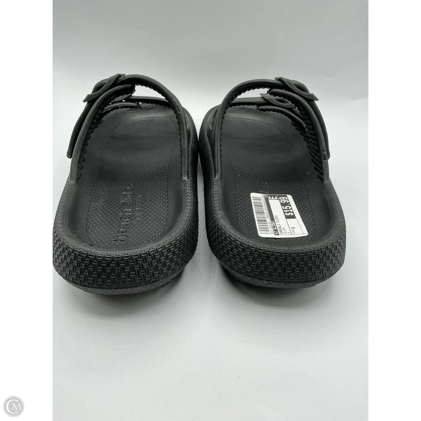 Sandals Flats By J Slides In Black, Size: 9