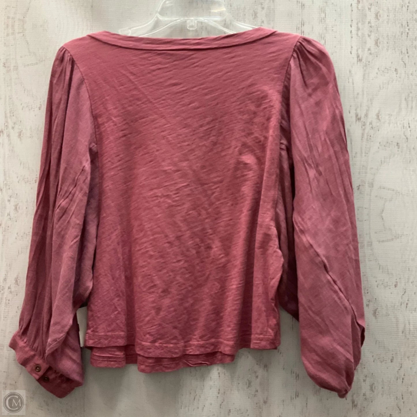 Top Long Sleeve By Anthropologie In Pink, Size: S