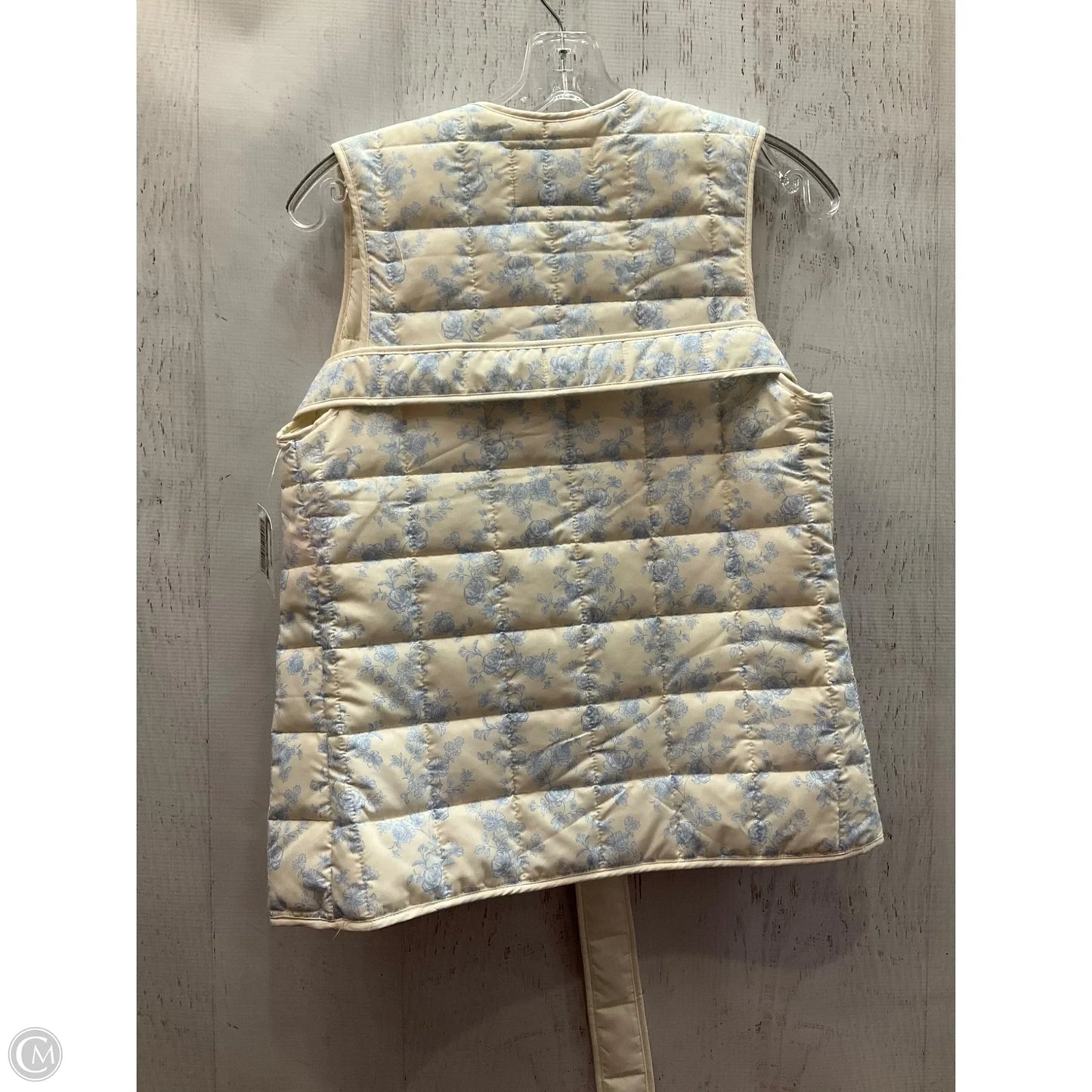 Vest Other By Clothes Mentor In Blue & Cream, Size: S