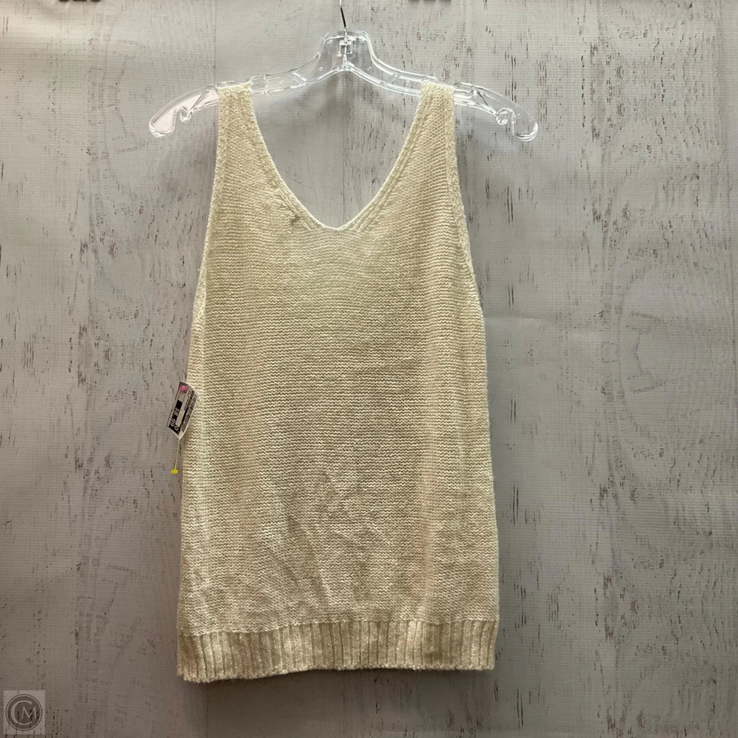 Top Sleeveless By Blu Pepper In Cream, Size: S