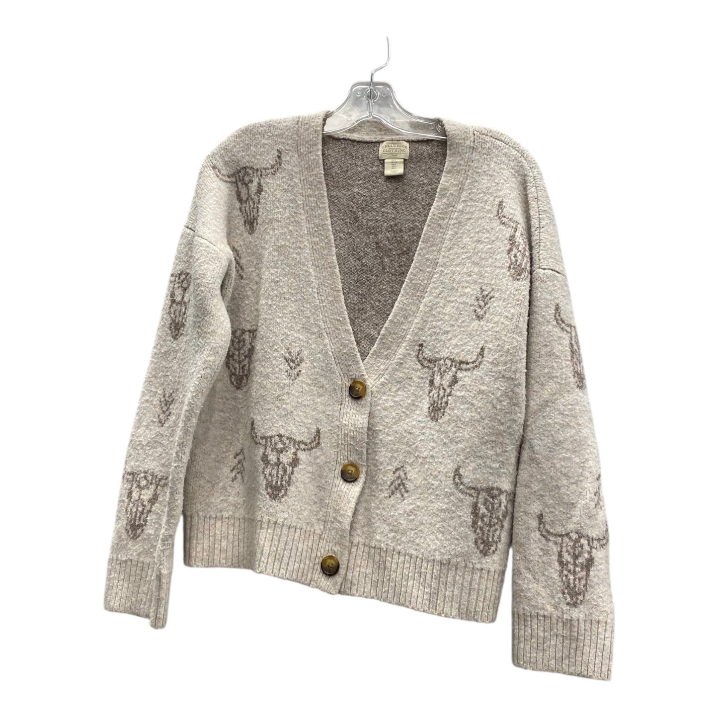 Sweater Cardigan By Telluride In Tan, Size:L