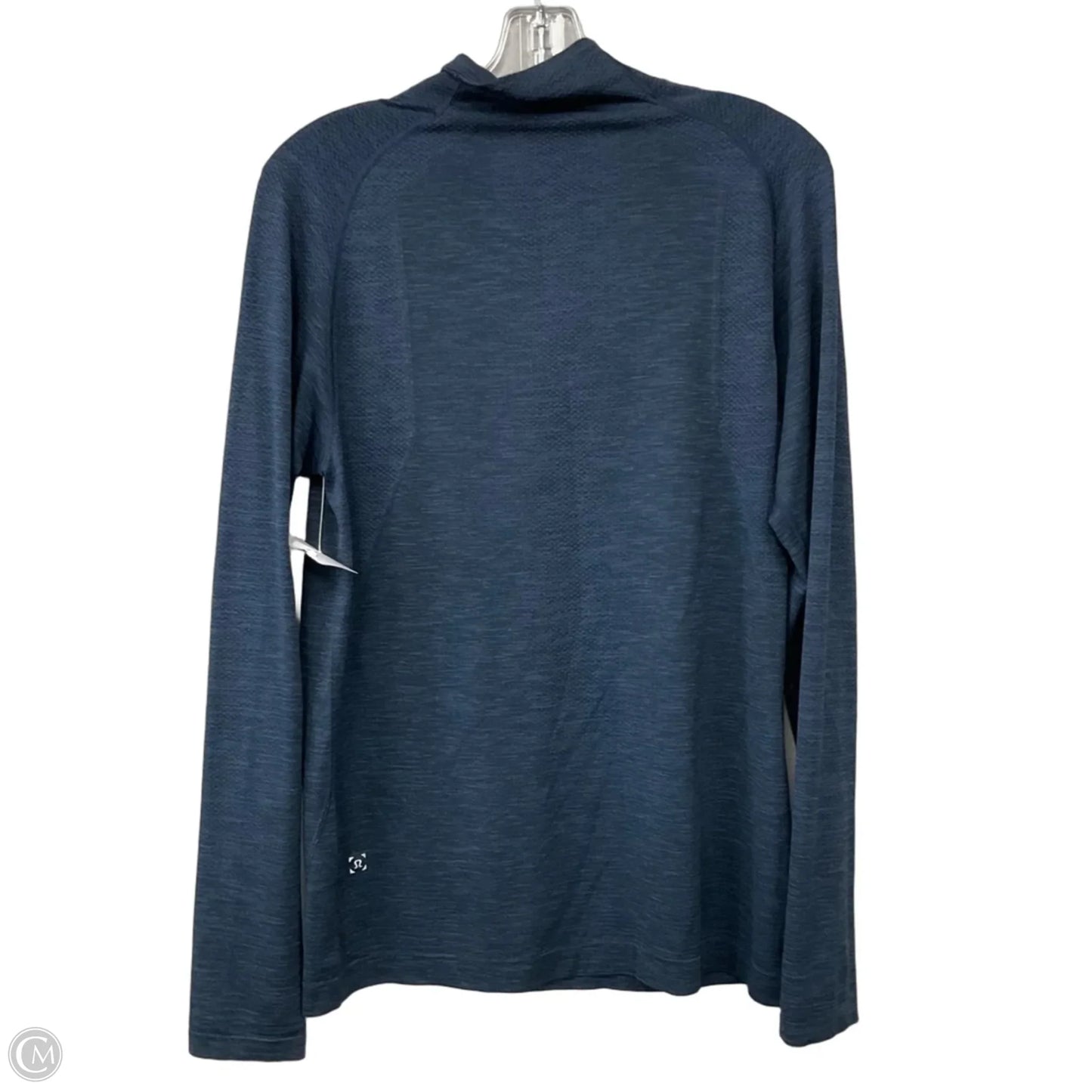 Athletic Top Long Sleeve Collar By Lululemon In Blue, Size: 8