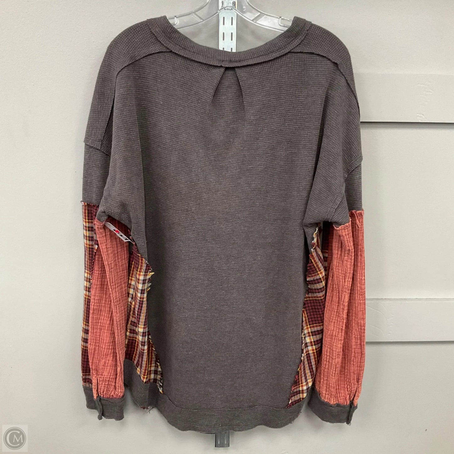 Top Long Sleeve By Bke In Brown, Size: Xl