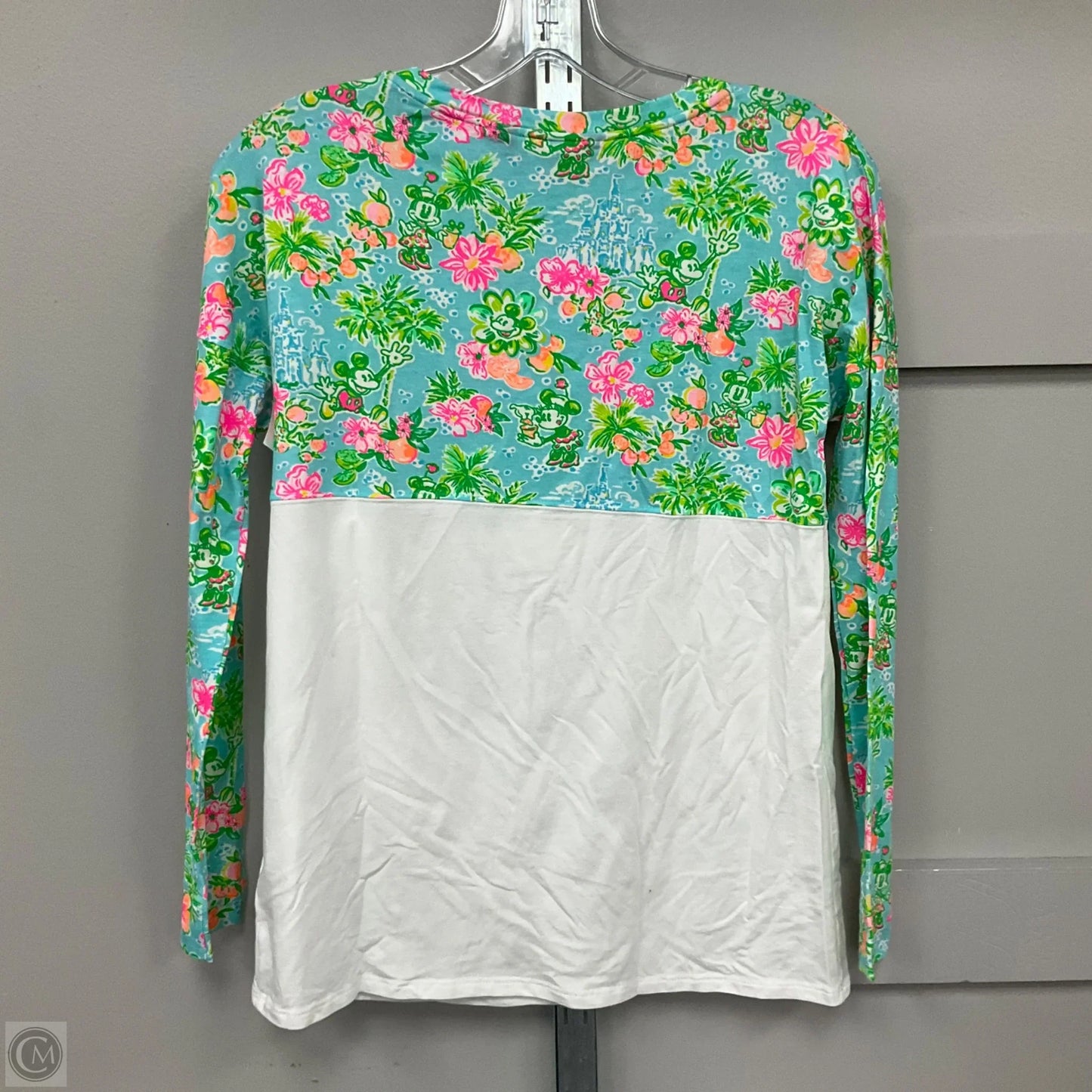 Top Long Sleeve Designer By Disney x Lilly Pulitzer In Floral Print, Size: Xxs