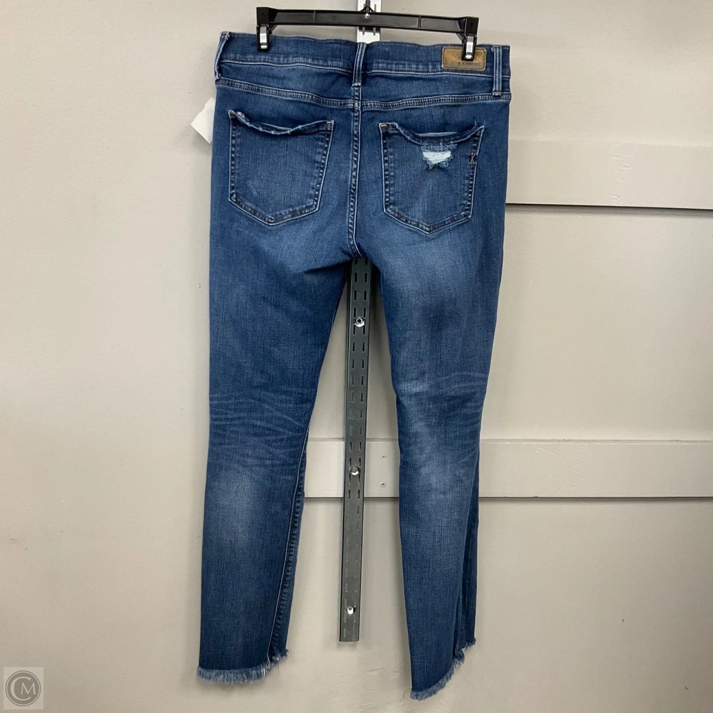 Jeans Skinny By Express In Blue Denim, Size: 8