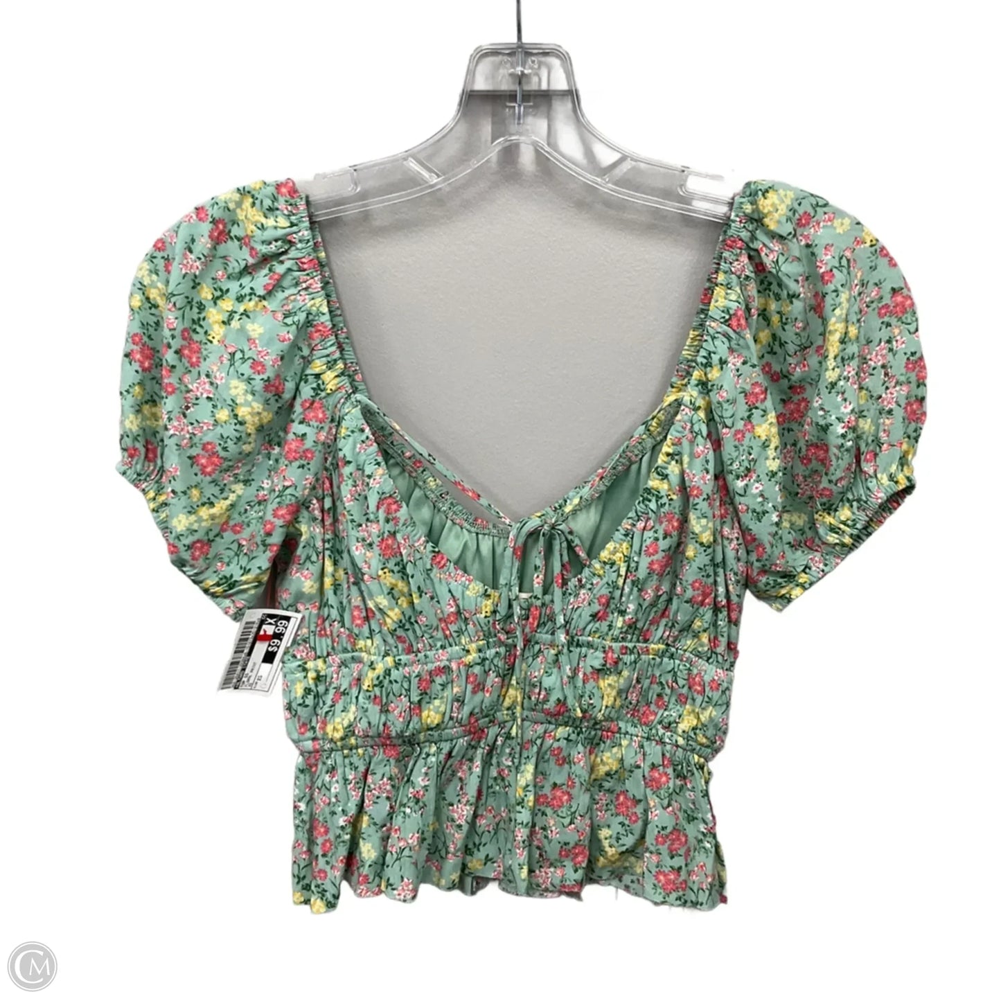 Top Short Sleeve By Altard State In Floral Print, Size: Xs