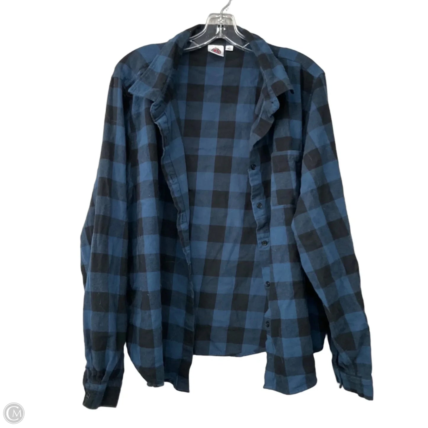 Top Long Sleeve In Plaid Pattern, Size: Xxl