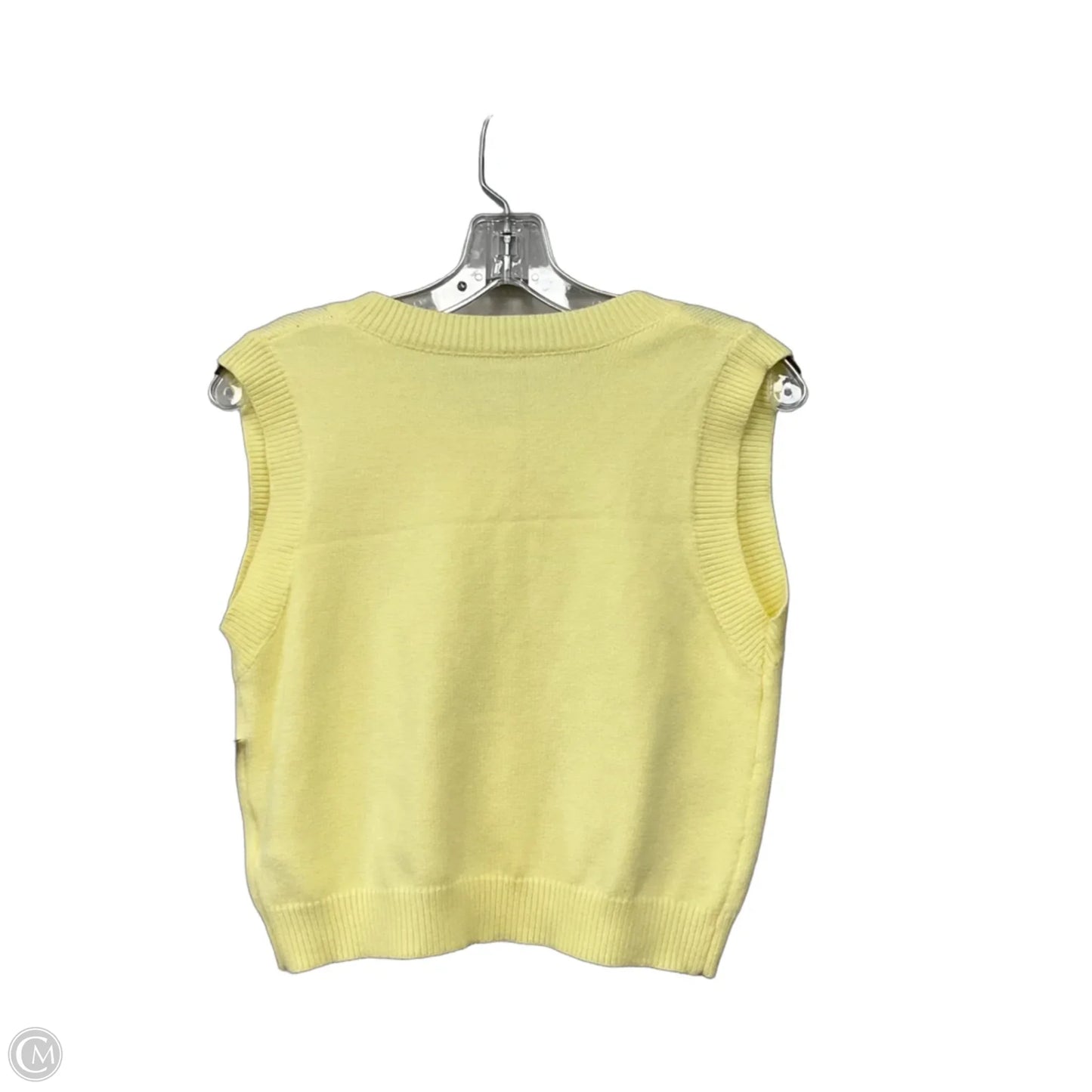 Vest Sweater By Shein In Yellow, Size: M
