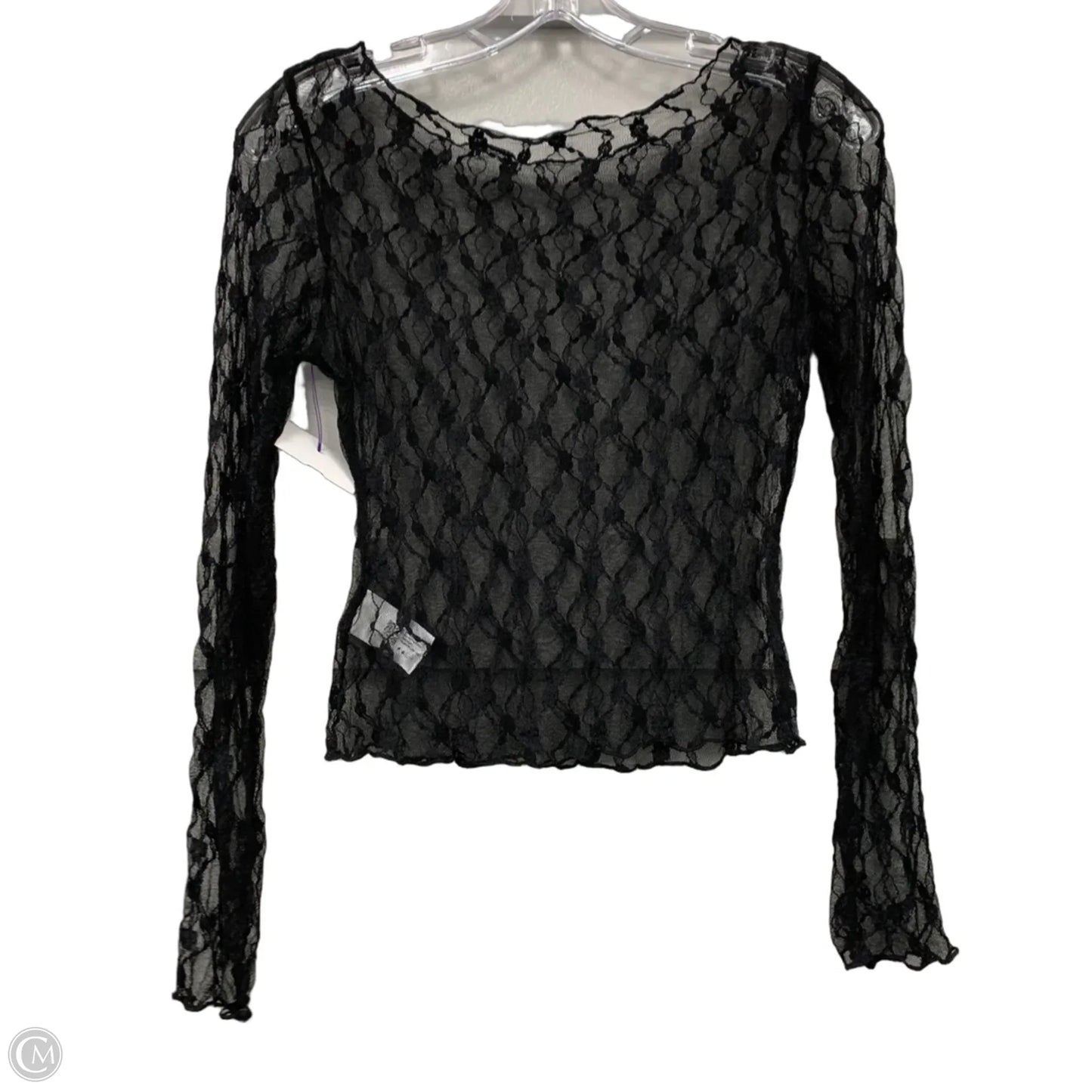Top Long Sleeve By Cider In Black, Size: S