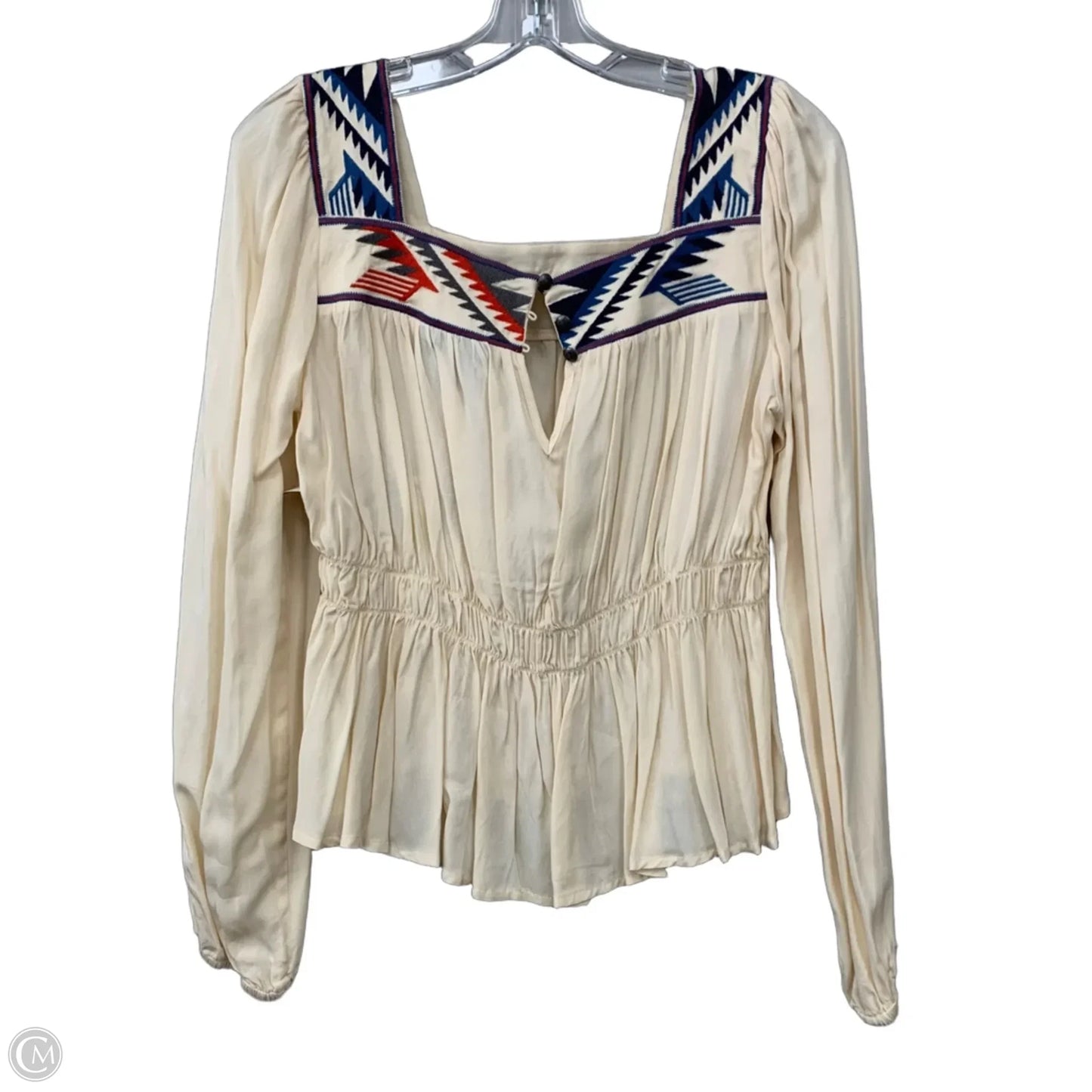 Top Long Sleeve By Ariat In Cream, Size: S