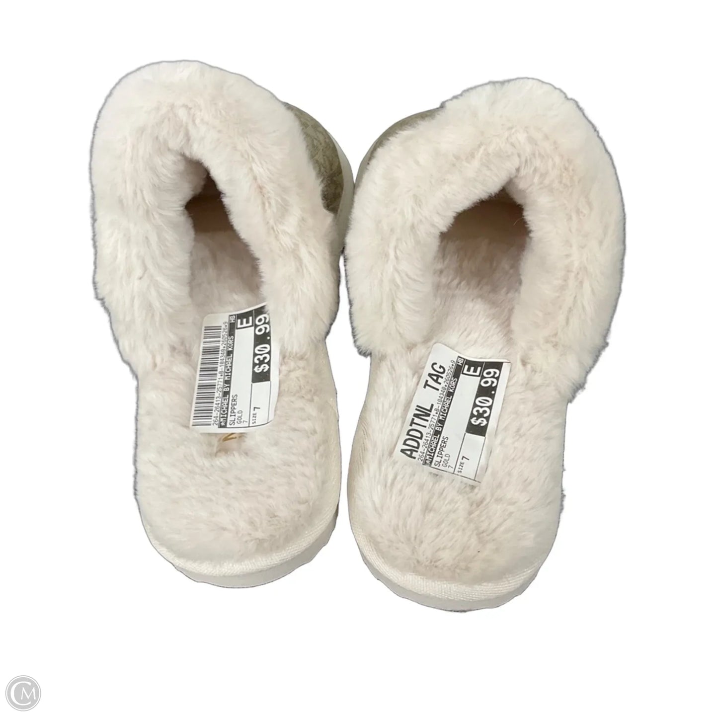 Slippers By Michael By Michael Kors In Gold, Size: 7