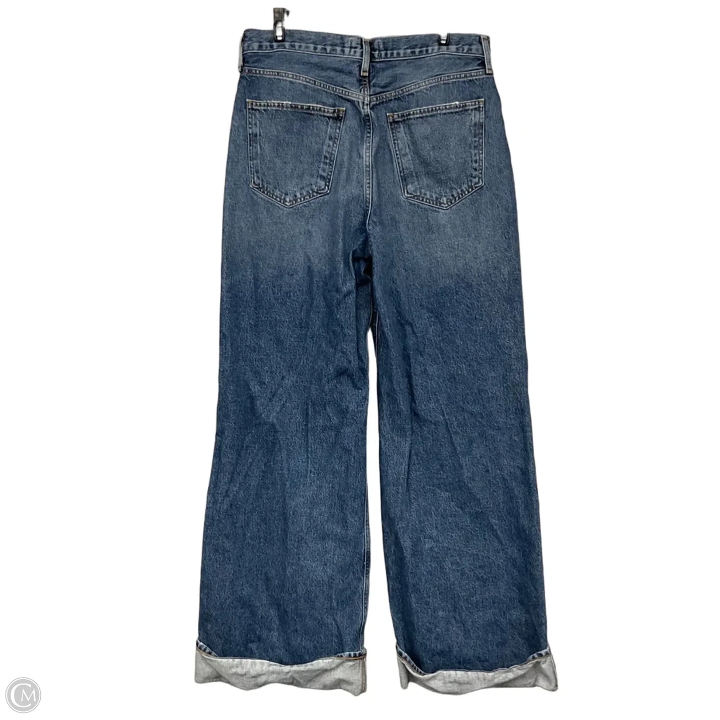 Jeans Flared By Agolde In Blue Denim, Size: 10