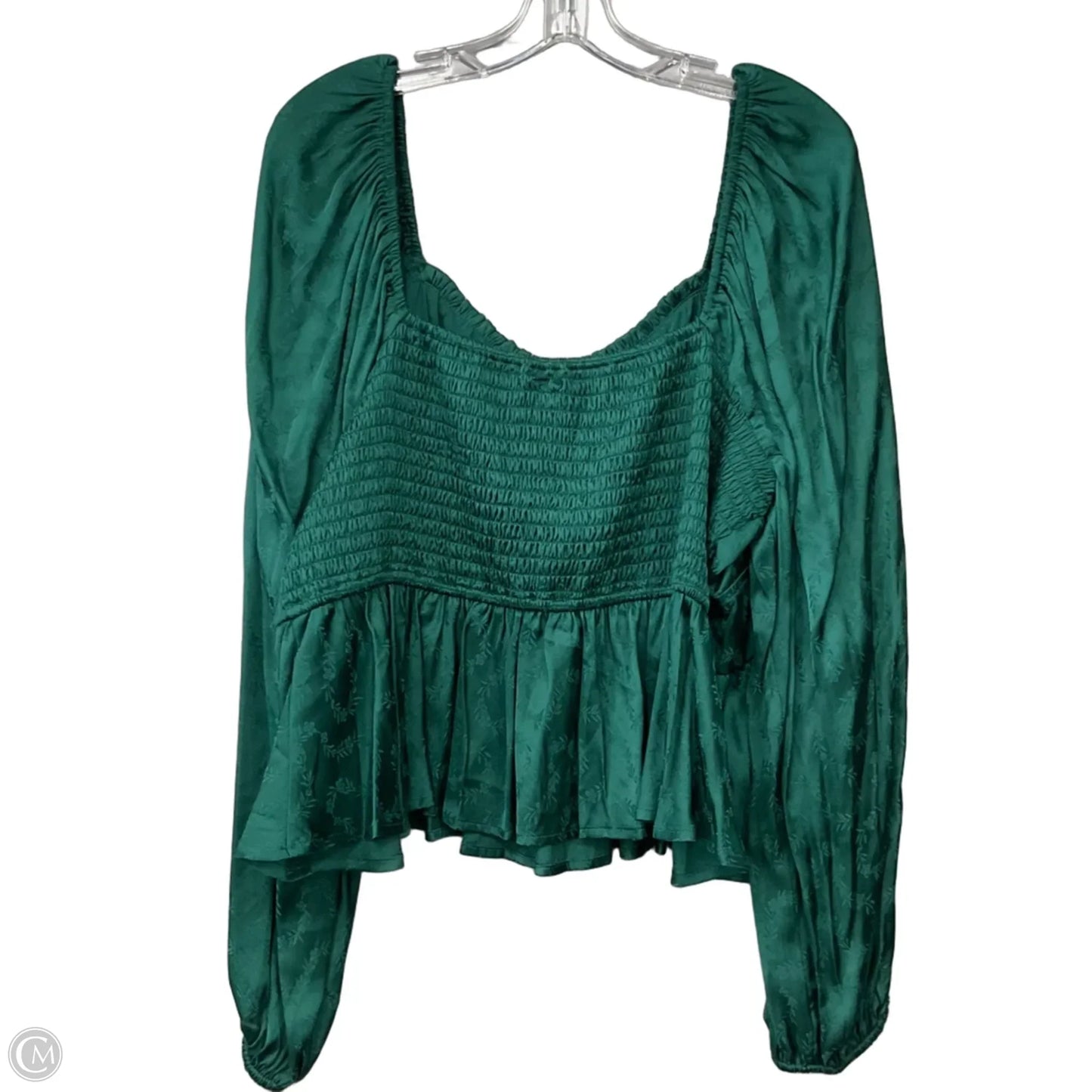 Top Long Sleeve By Arula In Green, Size: 2x