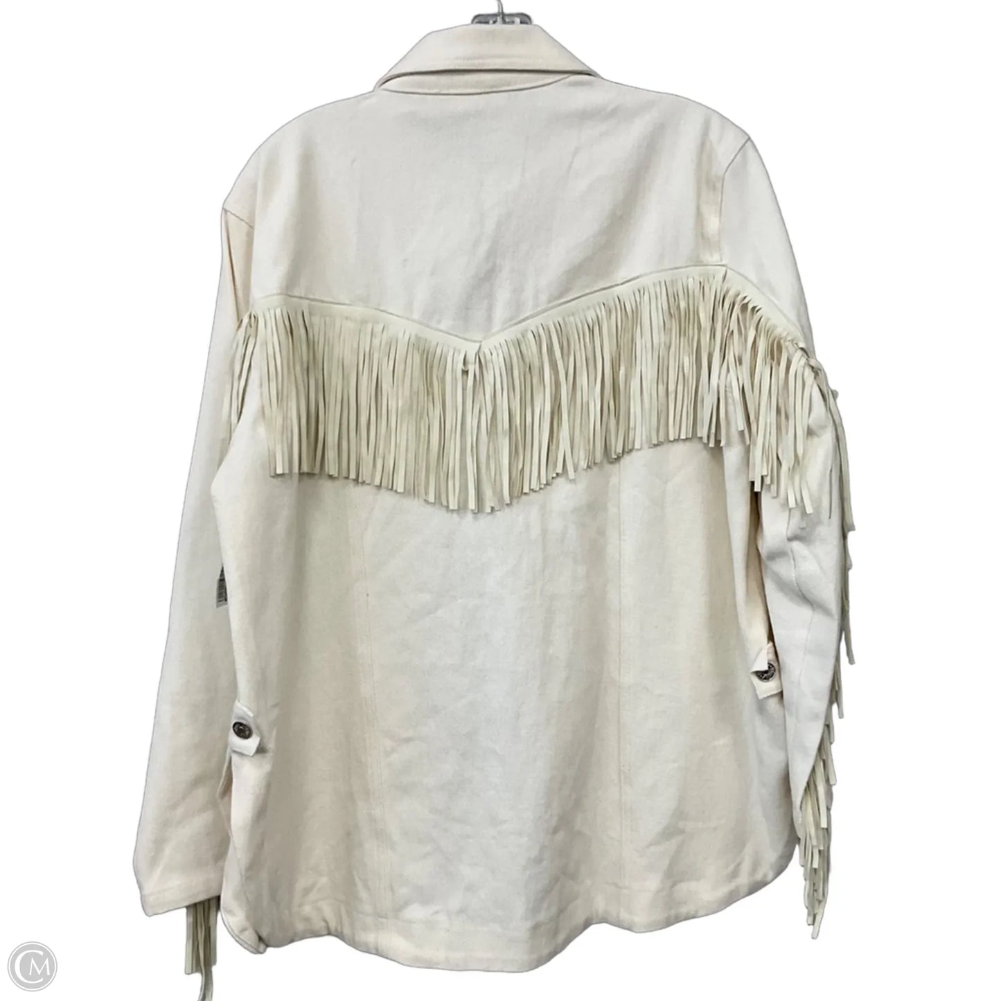 Jacket Denim By Bluivy In Cream Denim, Size: S