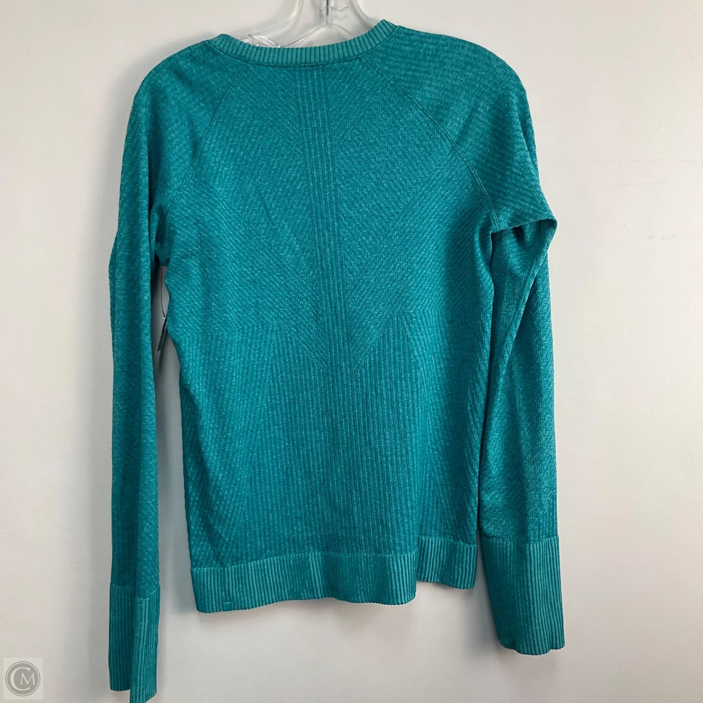 Athletic Top Long Sleeve Crewneck By Lululemon In Teal, Size: 8