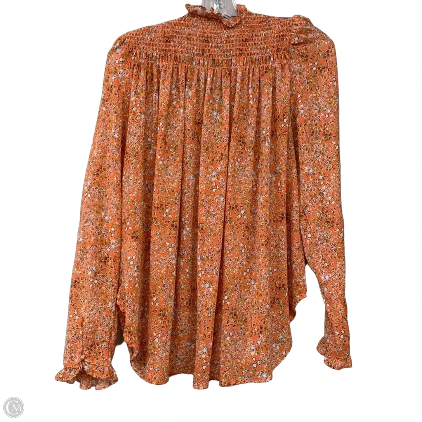 Top Long Sleeve By Free People In Orange, Size: S