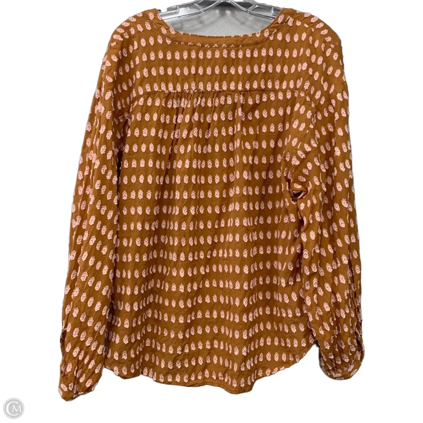 Top Long Sleeve By Pilcro In Orange, Size: L