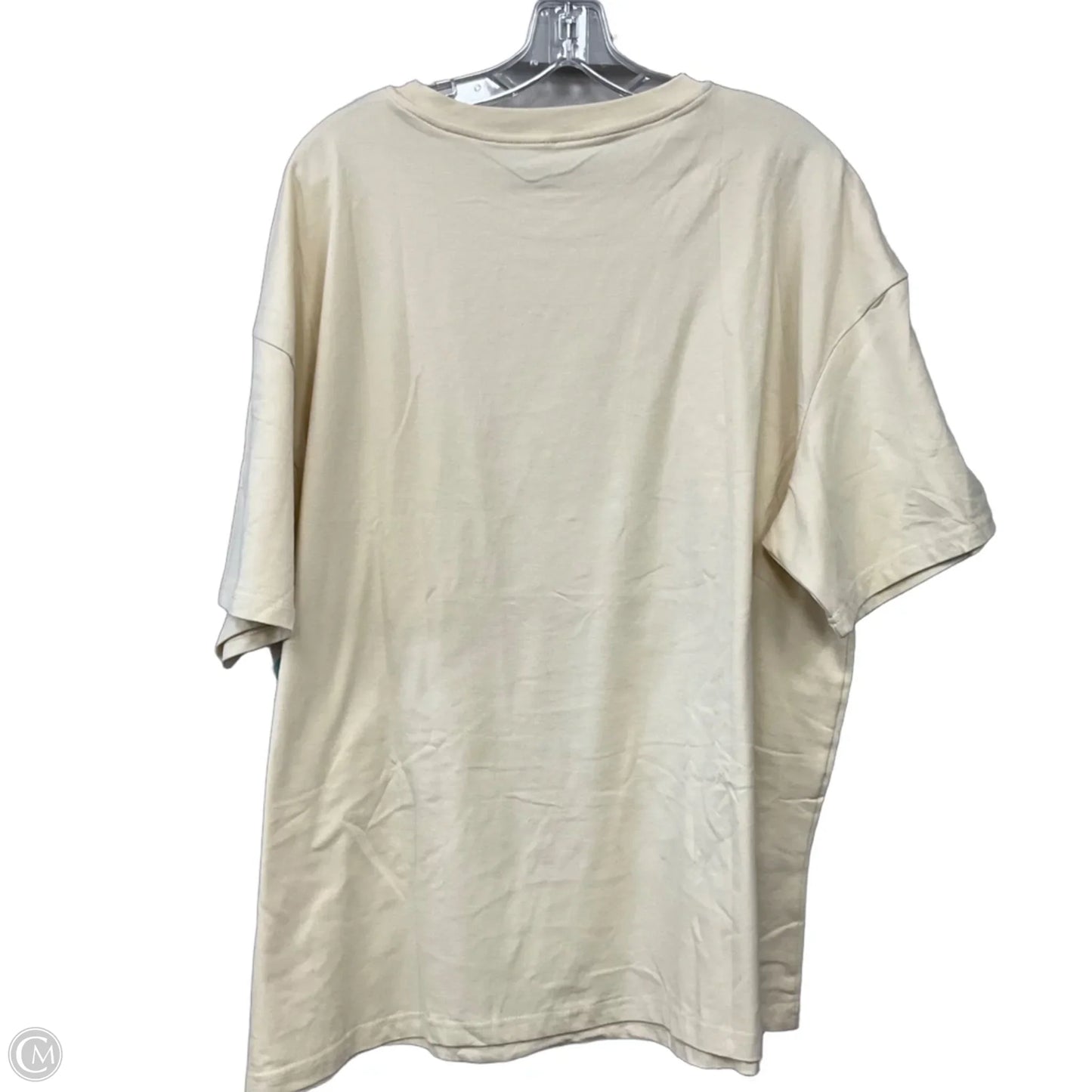Top Short Sleeve By Cmf In Beige, Size: 2x