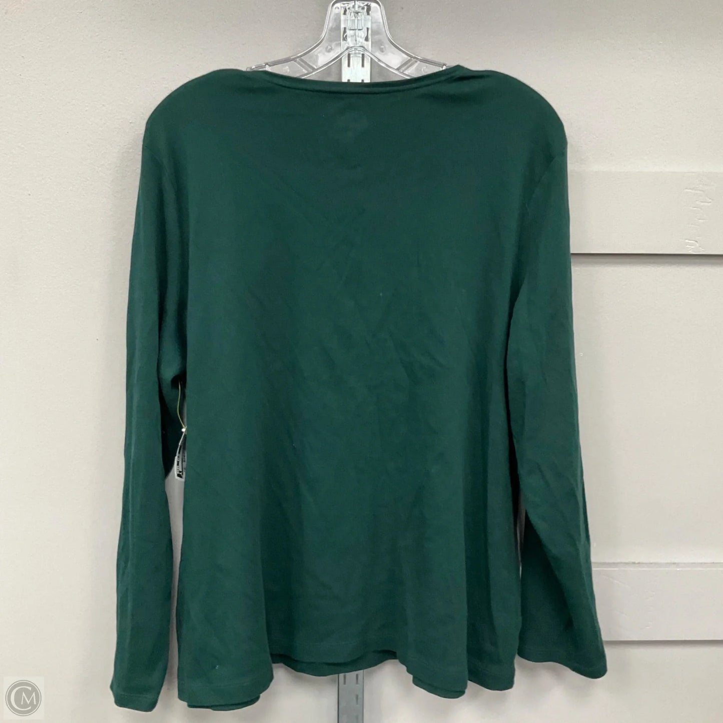 Top Long Sleeve Basic By Croft And Barrow In Green, Size: 2x