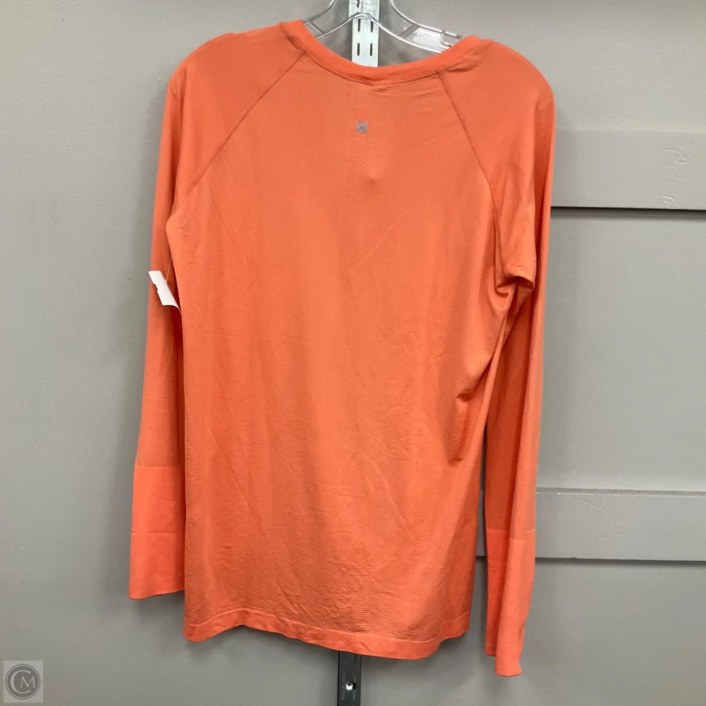 Athletic Top Long Sleeve Crewneck By Lululemon In Orange, Size: 14