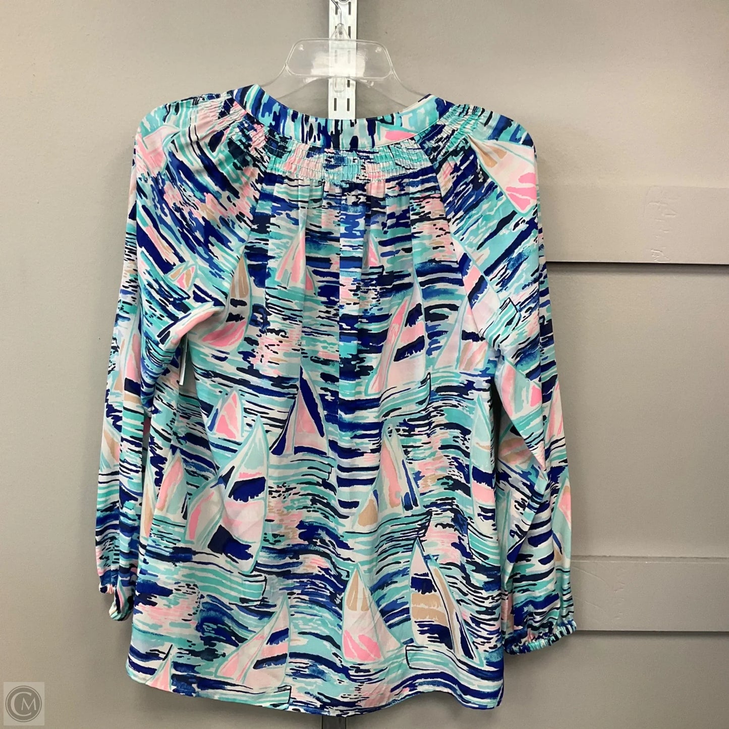 Top Long Sleeve Designer By Lilly Pulitzer In Blue, Size: S