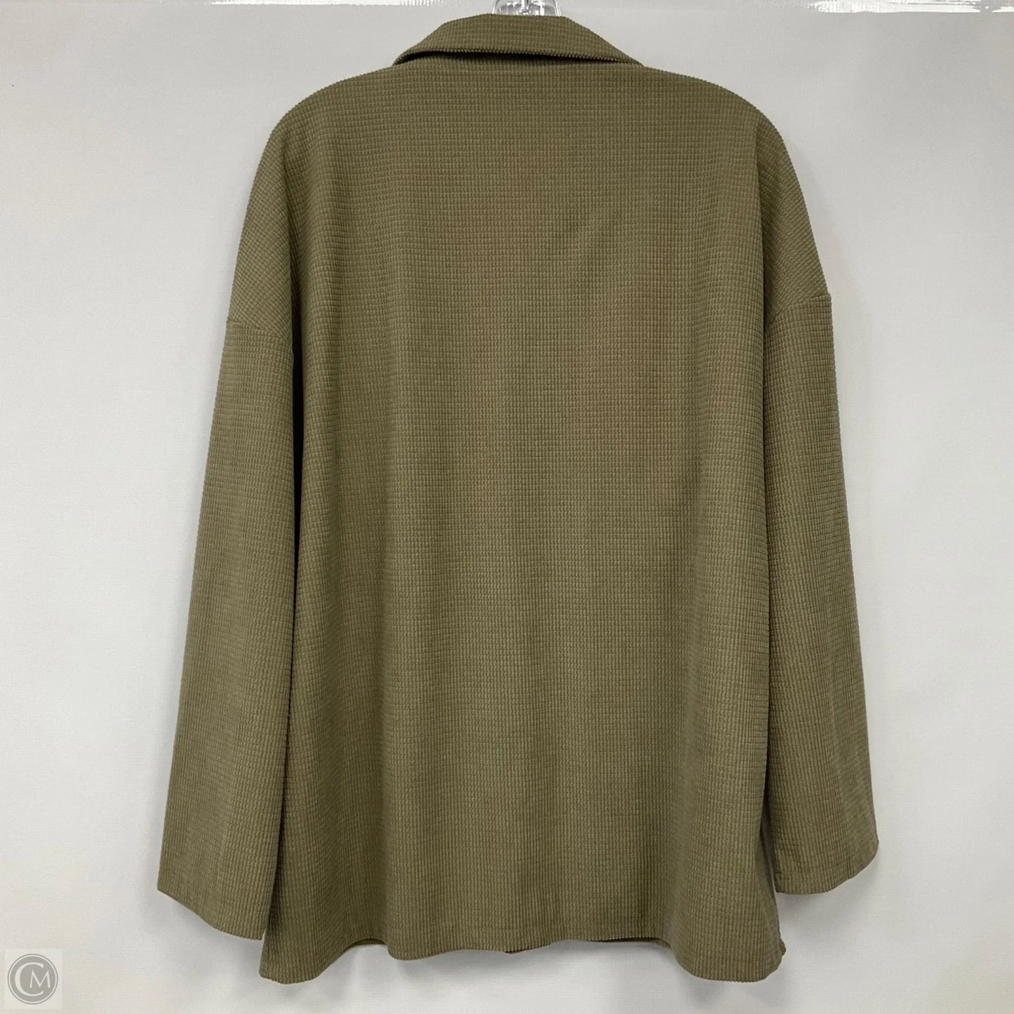 Jacket Shirt By Emery Rose In Green, Size: Xl