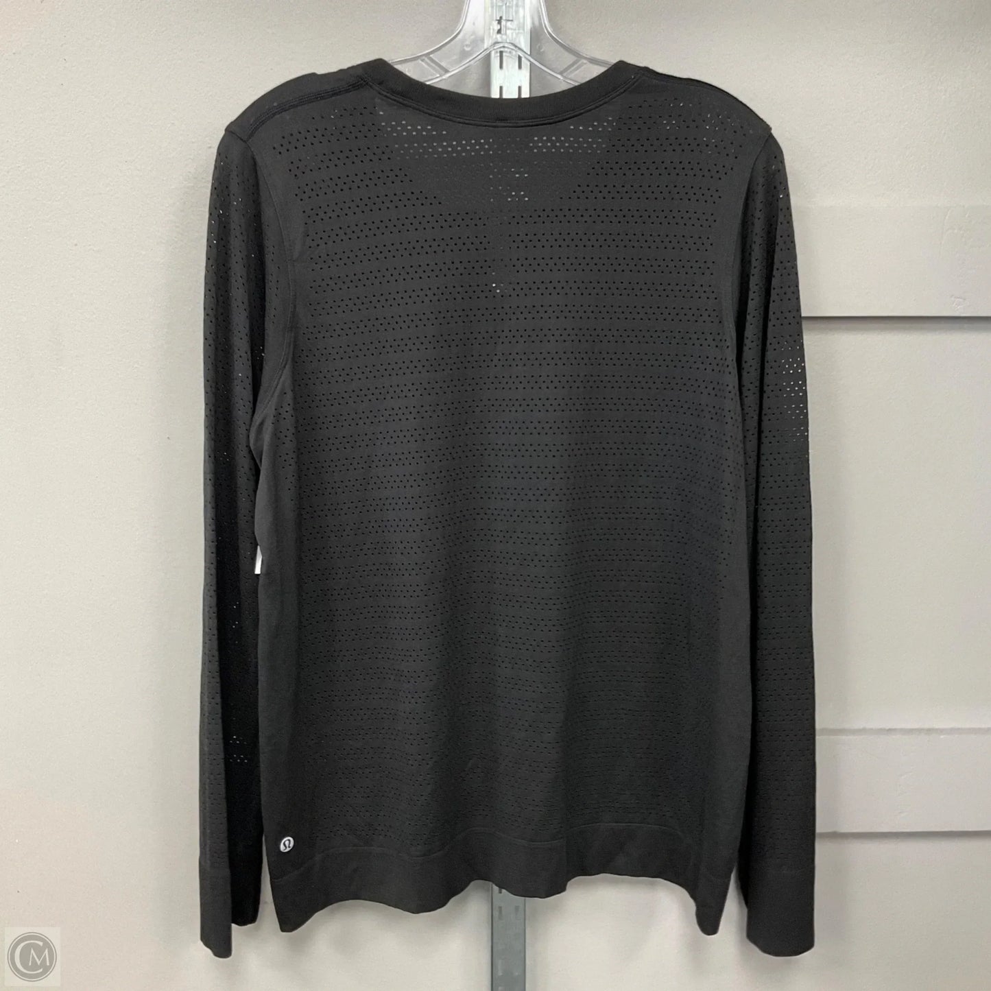 Athletic Top Long Sleeve Crewneck By Lululemon In Black, Size: 12