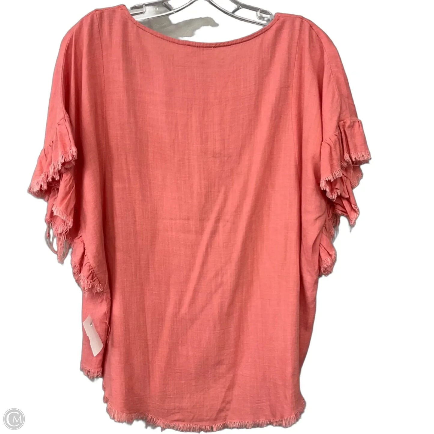 Top Short Sleeve By Umgee In Peach, Size: S