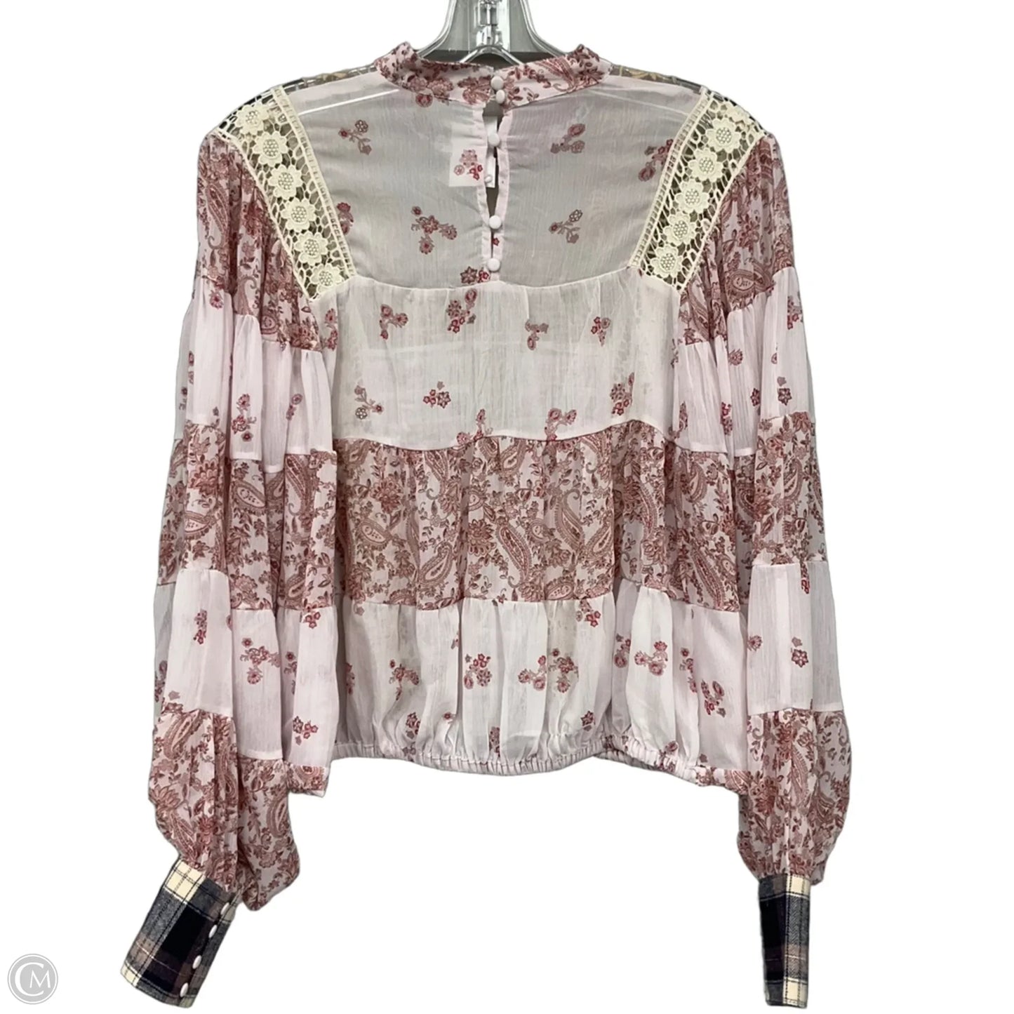 Top Long Sleeve By Gimmicks In Floral Print, Size: S