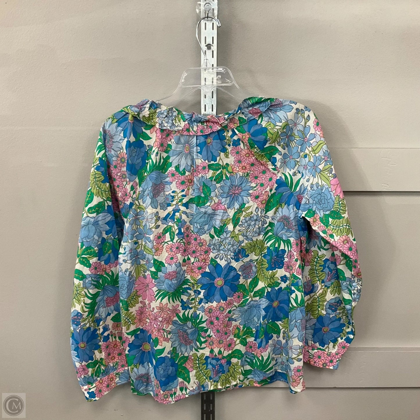 Top Long Sleeve By J. Crew In Floral Print, Size: S