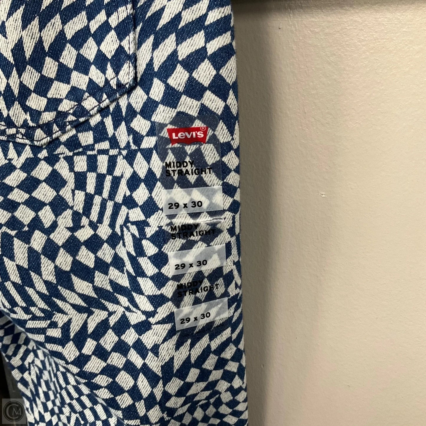 Jeans Straight By Levis In Blue & White, Size: 8