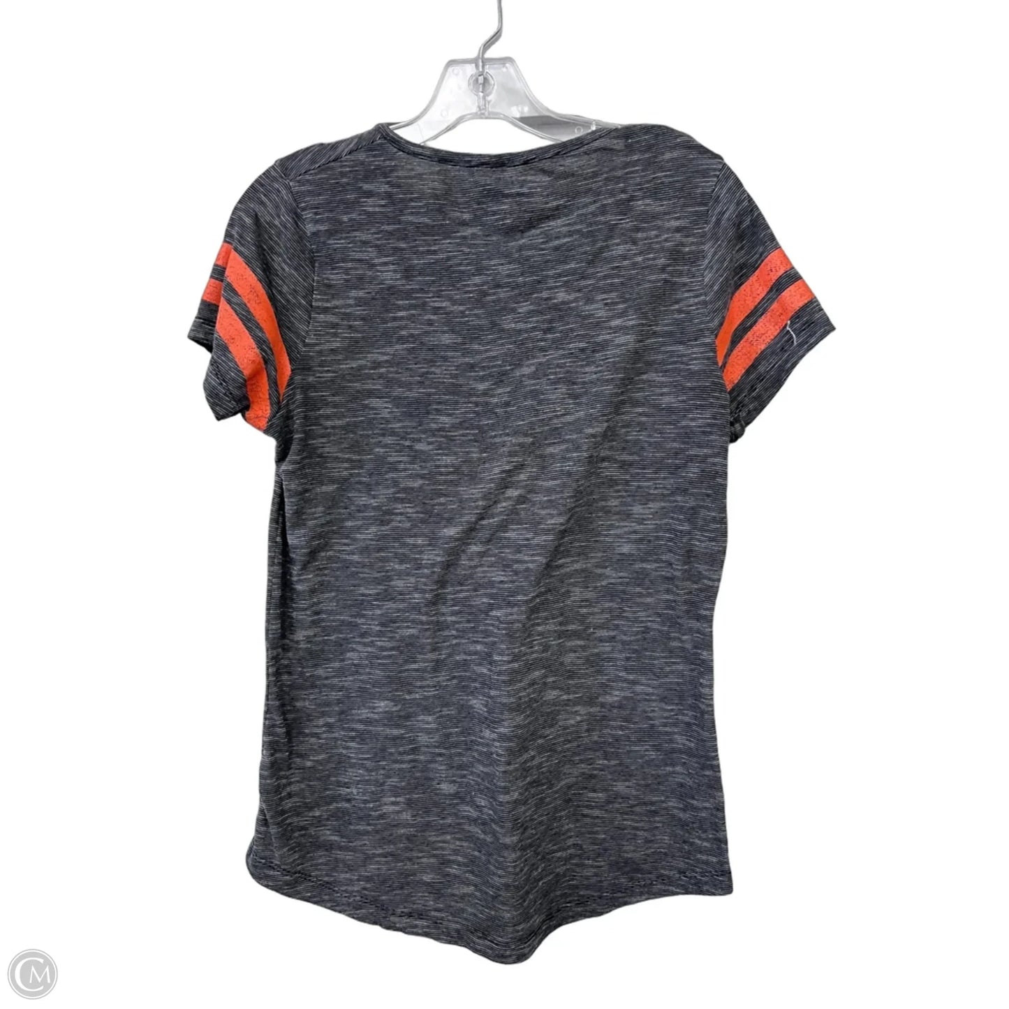 Top Short Sleeve Basic By Nfl In Grey & Orange, Size: S