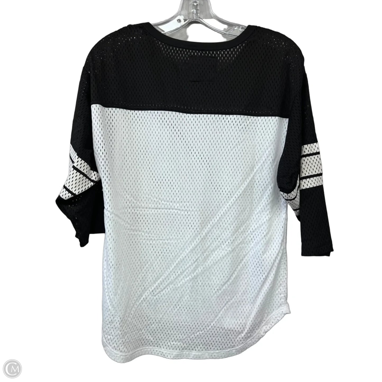 Top 3/4 Sleeve By G Iii In Black & White, Size: S