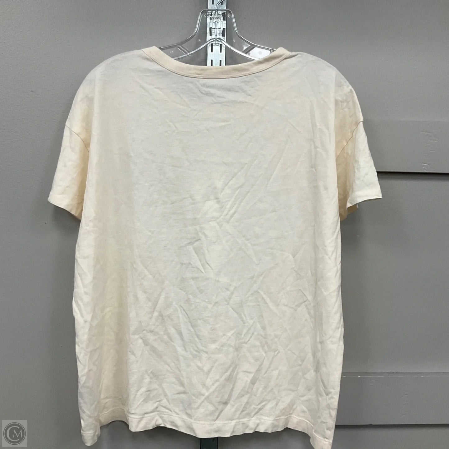 Top Short Sleeve By Old Navy In Cream, Size: L